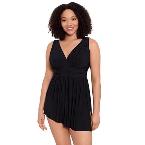 NWOT Great Lengths 12 Goddess Flyaway Swimdress Black 110915 - Picture 1 of 2